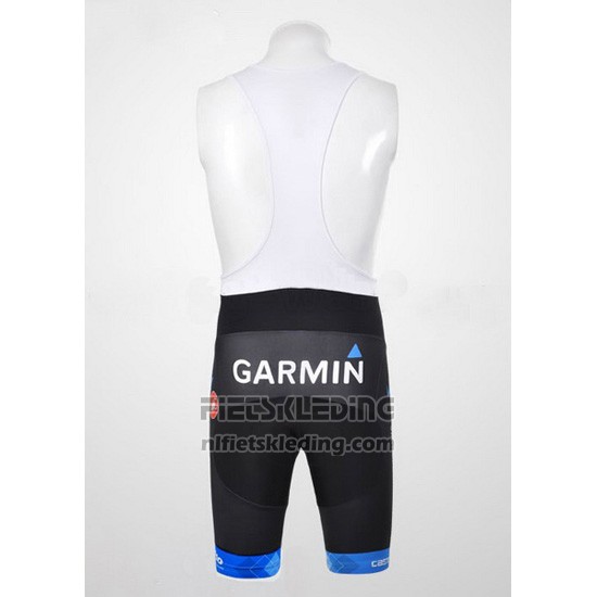 2012 Fietskleding Garmin Cervelo Wit en Azuur Korte Mouwen en Koersbroek
